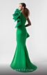 MNM Couture G1918 Ruffle Sleeve Side Slit One-Shoulder Dress