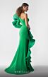 MNM Couture G1918 Ruffle Sleeve Side Slit One-Shoulder Dress