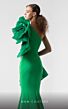 MNM Couture G1918 Ruffle Sleeve Side Slit One-Shoulder Dress
