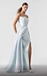 MNM Couture G1923 Side Slit Pleated Strapless Dress