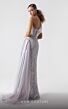 MNM Couture G1932 Asymmetric Off-The-Shoulder Overskirt Beaded Dress