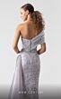 MNM Couture G1932 Asymmetric Off-The-Shoulder Overskirt Beaded Dress