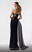 MNM Couture G1938 Strapless Side Slit Overskirt Dress