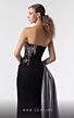 MNM Couture G1938 Strapless Side Slit Overskirt Dress