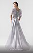MNM Couture G1939 Off-The-Shoulder Plunging Neck Overskirt Dress