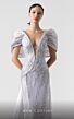 MNM Couture G1939 Off-The-Shoulder Plunging Neck Overskirt Dress