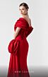 MNM Couture G1942 Side Tail Layered Off-The-Shoulder Dress