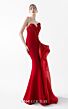 MNM Couture G2006 Pick-Up Overskirt Strapless Red Dress