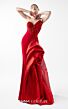 MNM Couture G2006 Pick-Up Overskirt Strapless Red Dress