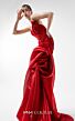 MNM Couture G2006 Pick-Up Overskirt Strapless Red Dress