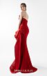 MNM Couture G2006 Pick-Up Overskirt Strapless Red Dress