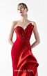 MNM Couture G2006 Pick-Up Overskirt Strapless Red Dress