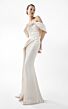 MNM Couture G2007 Off The Shoulder Side Drape High Slit Slim Dress