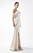 MNM Couture G2007 Off The Shoulder Side Drape High Slit Slim Dress