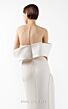 MNM Couture G2007 Off The Shoulder Side Drape High Slit Slim Dress