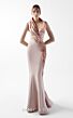 MNM Couture G2012 Draped Halter Neck Powder Dress