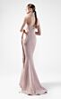 MNM Couture G2012 Draped Halter Neck Powder Dress