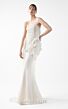 MNM Couture G2015 Pearl-Beaded Organza Overskirt Dress
