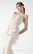 MNM Couture G2015 Pearl-Beaded Organza Overskirt Dress