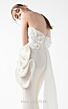 MNM Couture G2015 Pearl-Beaded Organza Overskirt Dress