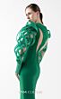 MNM Couture G2017 Illusion Sleeve Slim-Flare Dress