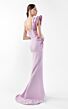 MNM Couture G2025 Asymmetric Neck Side Slit Fitted Dress