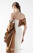 MNM Couture G2030 Asymmetric Neck Side Slit Fitted Dress