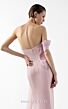 MNM Couture G2031 Side Streamer Off-The-Shoulder Pink Dress