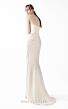 MNM Couture G2032 Slim-Flare Peaked Neck Corset Dress