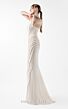 MNM Couture G2032 Slim-Flare Peaked Neck Corset Dress