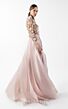MNM Couture G2035 Long Sleeve Jewel Neck Pink Dress