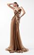 MNM Couture G2038 Strapless V-Neck Bronze Dress