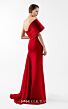 MNM Couture G2040 Side Slit Red Pleated Off-The-Shoulder Dress