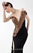 MNM Couture G2043 Asymmetric Neck High Slit Fitted Dress