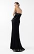 MNM Couture G2048 Side Slit Asymmetric Neck Black Dress