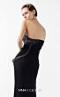 MNM Couture G2048 Side Slit Asymmetric Neck Black Dress