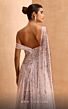 MNM Couture JP0001 Mismatched Straps Long Overskirt Dress