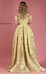 MNM Couture K3496 Pleated Skirt Off-The-Shoulder Lace Dress