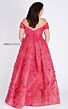 MNM Couture K3496 Pleated Skirt Off-The-Shoulder Lace Dress