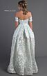 MNM Couture K3496 Pleated Skirt Off-The-Shoulder Lace Dress