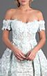 MNM Couture K3496 Pleated Skirt Off-The-Shoulder Lace Dress