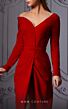 MNM Couture K3849 Asymmetric Neckline High Slit Dress