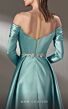 MNM Couture K3886 Embroidered Top Sheer Neck High Slit Dress