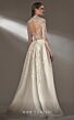 MNM Couture K3895 Long Overskirt High Neck Embroidered Illusion Dress