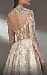 MNM Couture K3895 Long Overskirt High Neck Embroidered Illusion Dress