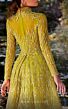 MNM Couture K3926 Pleated Overskirt High Neck Embroidered Dress