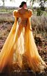 MNM Couture K3934 Double Cape Ruffle Sleeve Illusion Dress