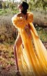 MNM Couture K3934 Double Cape Ruffle Sleeve Illusion Dress