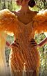 MNM Couture K3934 Double Cape Ruffle Sleeve Illusion Dress