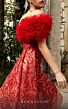 MNM Couture K3948 High Slit Ruffle Sleeve Sequin Dress